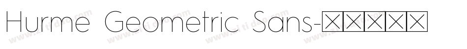 Hurme Geometric Sans字体转换